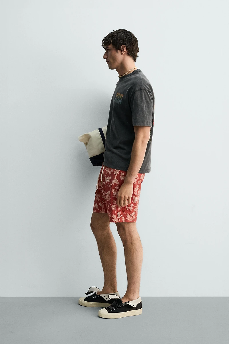 SURF PRINT WASHED T-SHIRT
