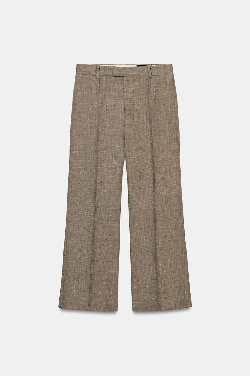 CROPPED WOOL FLARE PANTS ZW COLLECTION