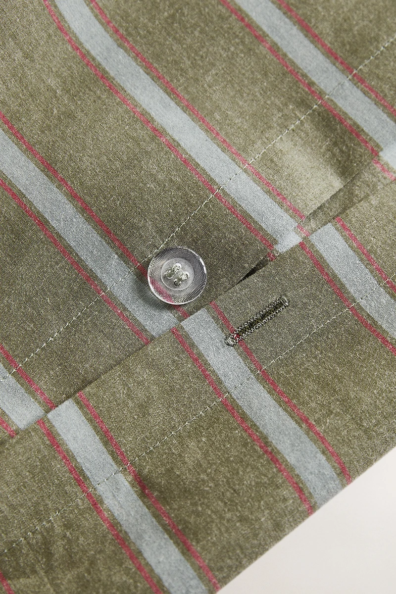 STRIPED COTTON DUVET COVER