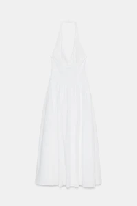 POPLIN HALTER DRESS