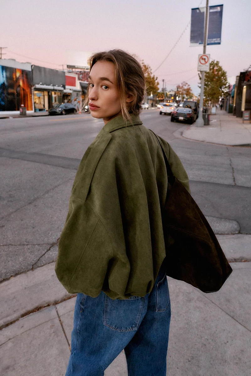 FAUX SUEDE JACKET