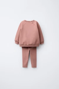 PLAIN SWEATSHIRT AND LEGGING SET