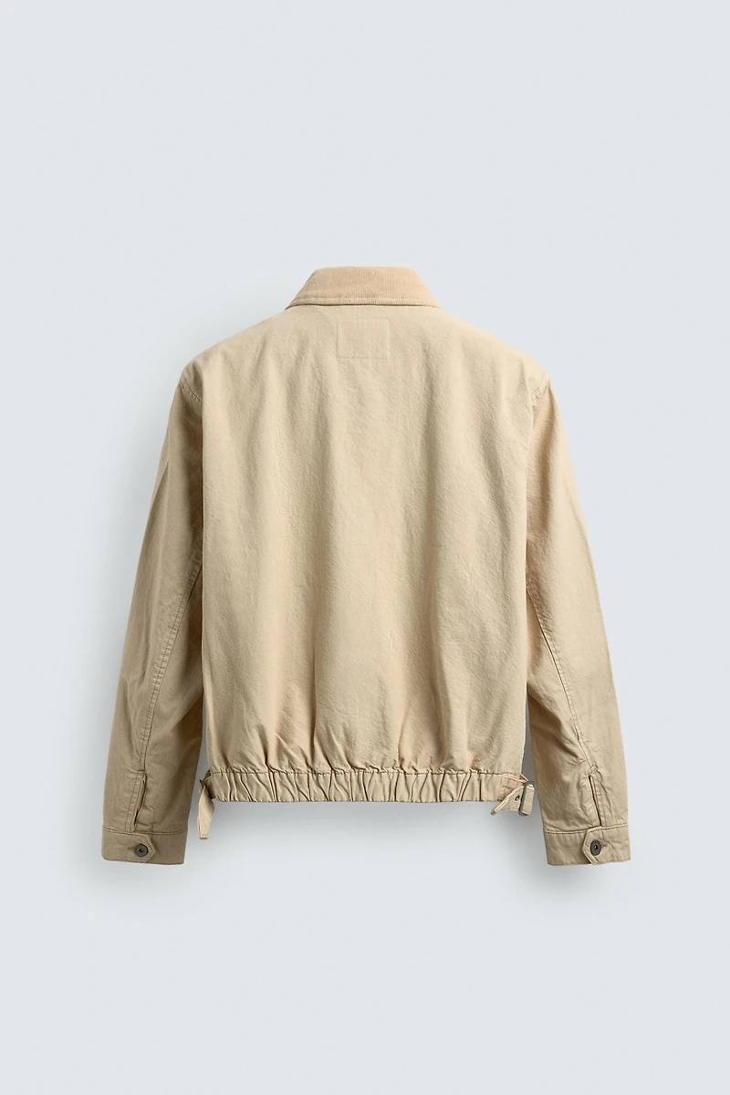 VESTE COURTE COUPE VELOURS CÔTELÉ