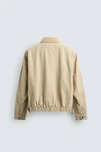 VESTE COURTE COUPE VELOURS CÔTELÉ