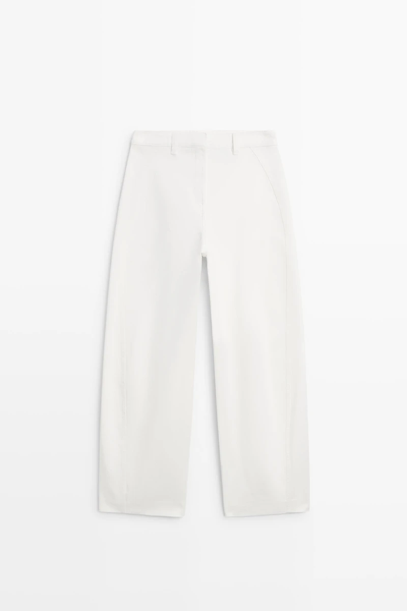 100% Cotton barrel fit pants