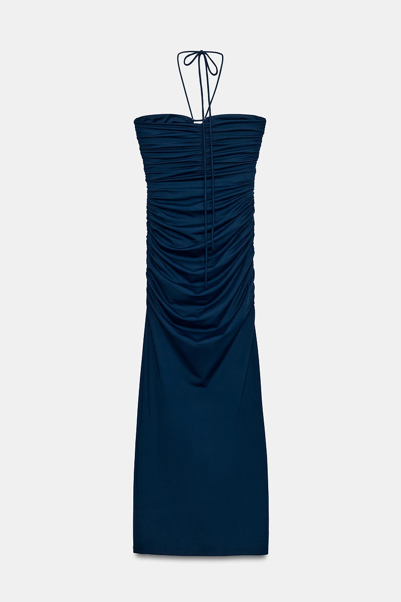 POLYAMIDE CUT OUT MIDI DRESS