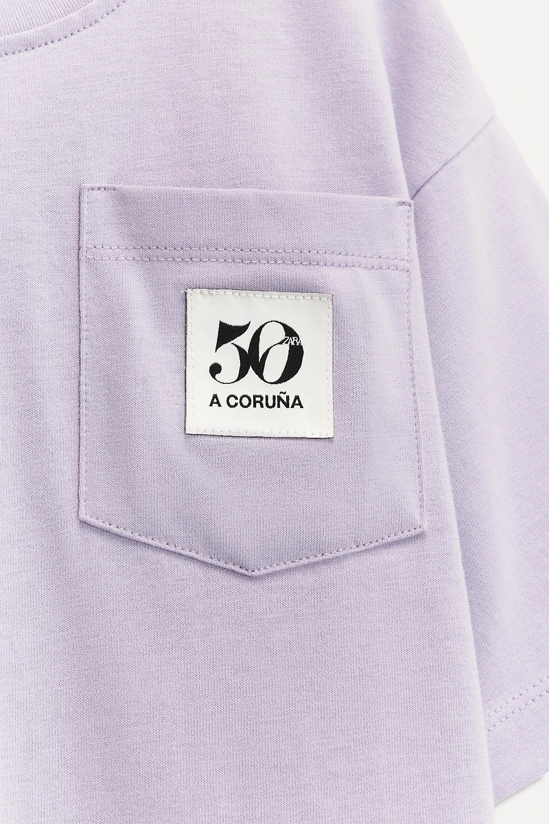 6- YEARS/ 50TH ANNIVERSARY LABEL POCKET T-SHIRT
