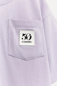 6- YEARS/ 50TH ANNIVERSARY LABEL POCKET T-SHIRT