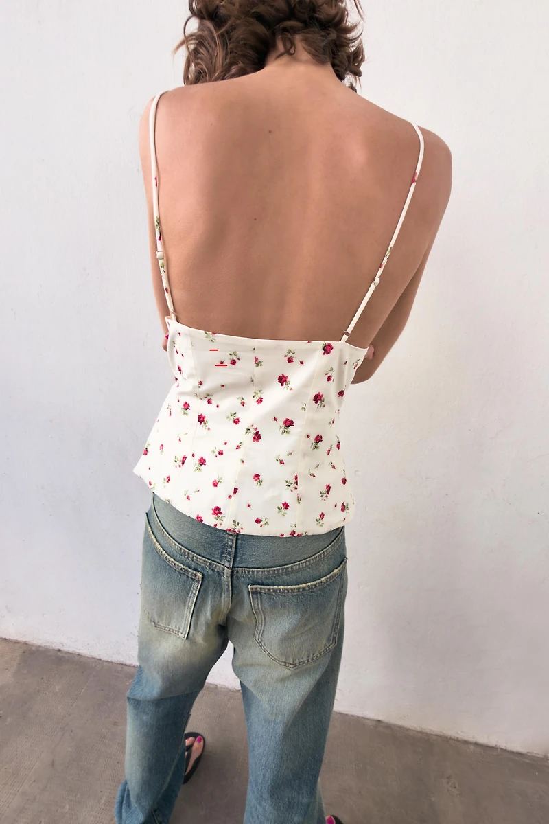 PLEATED STRAP TOP
