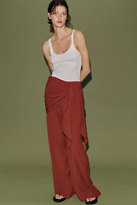 WIDE LEG SCARF PANTS