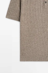 Pull en maille 100 % coton à col polo