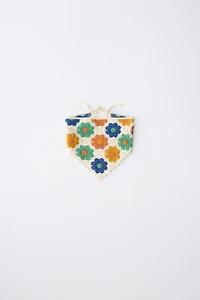 CROCHET KNIT FLORAL BANDANA