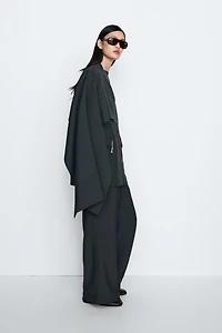 Flowing asymmetric total look cape - STUDIO