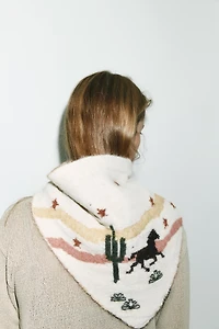 PRINTED KNIT BANDANA