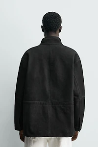 LEATHER RELAXED FIT PARKA