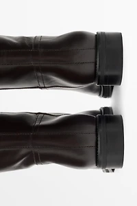 Leather riding boot