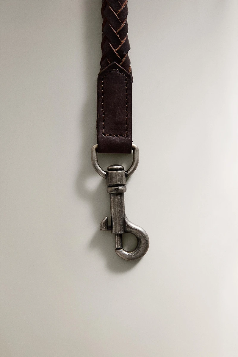 LAISSE CUIR TRESSE CHIENS