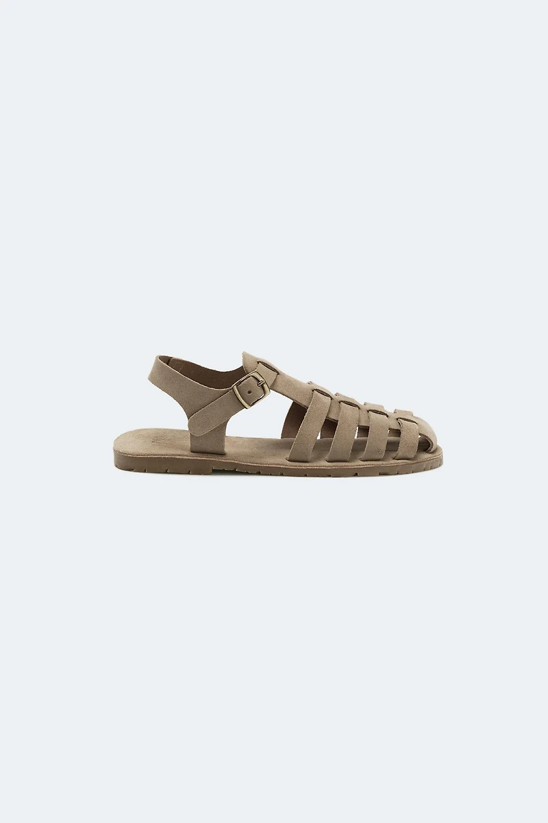 SANDALES STYLE PLAGE EN CUIR