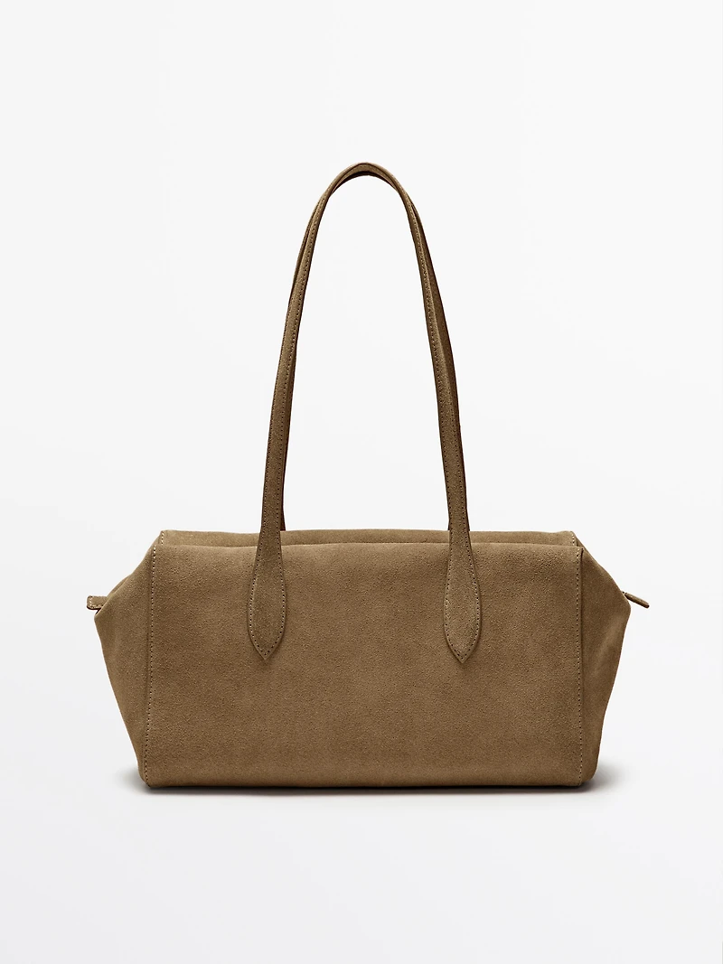Sac satchel en croûte de cuir