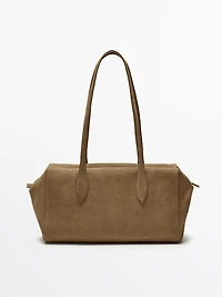 Sac satchel en croûte de cuir