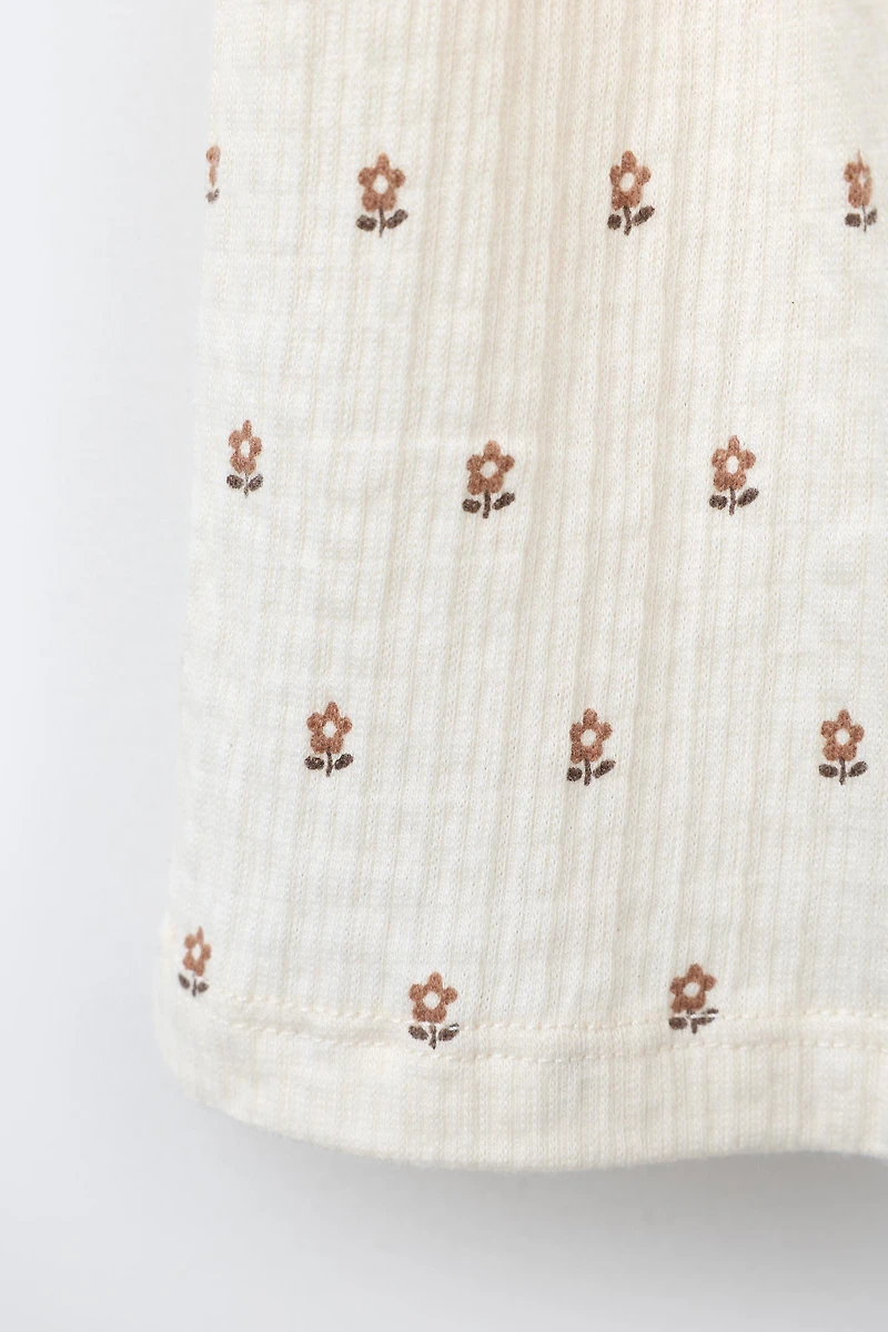 COMBINED FLORAL PRINT DRESS