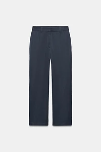 ZW COLLECTION LINEN-BLEND BARREL TROUSERS
