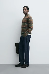 GEOMETRIC JACQUARD SWEATER