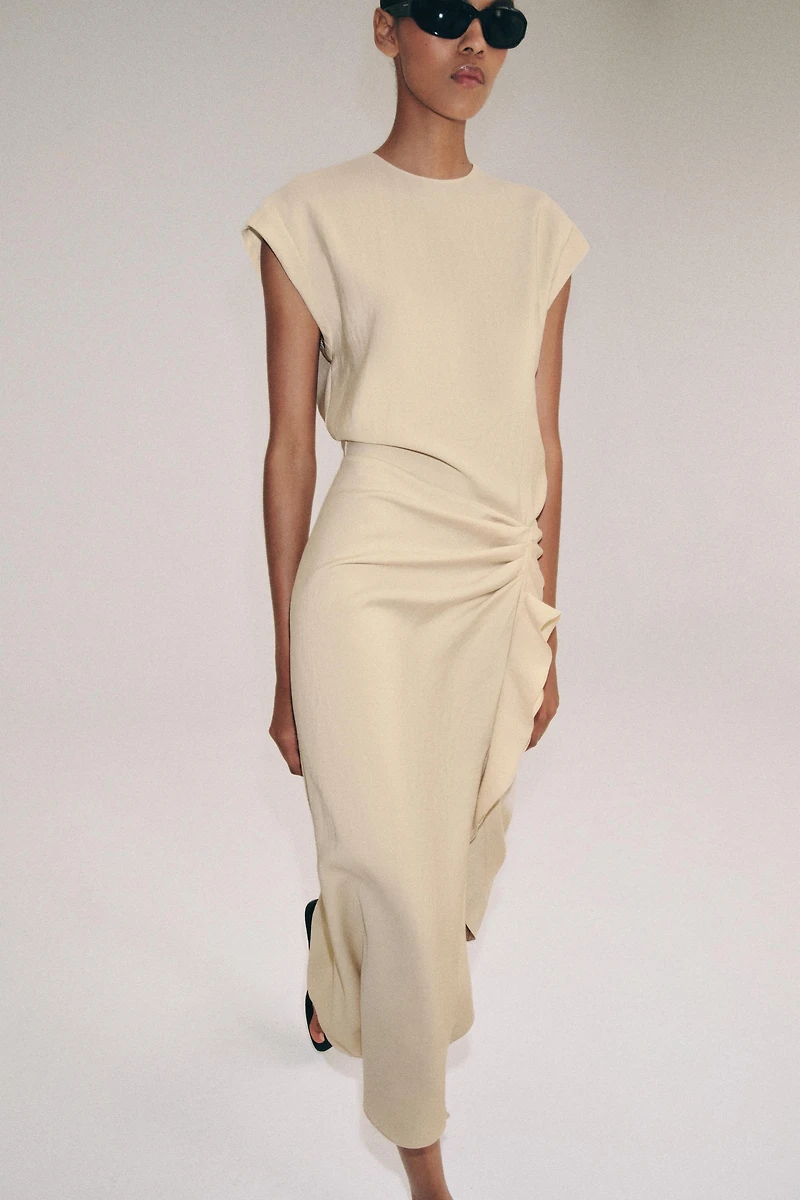 ZW COLLECTION RUFFLED MIDI DRESS
