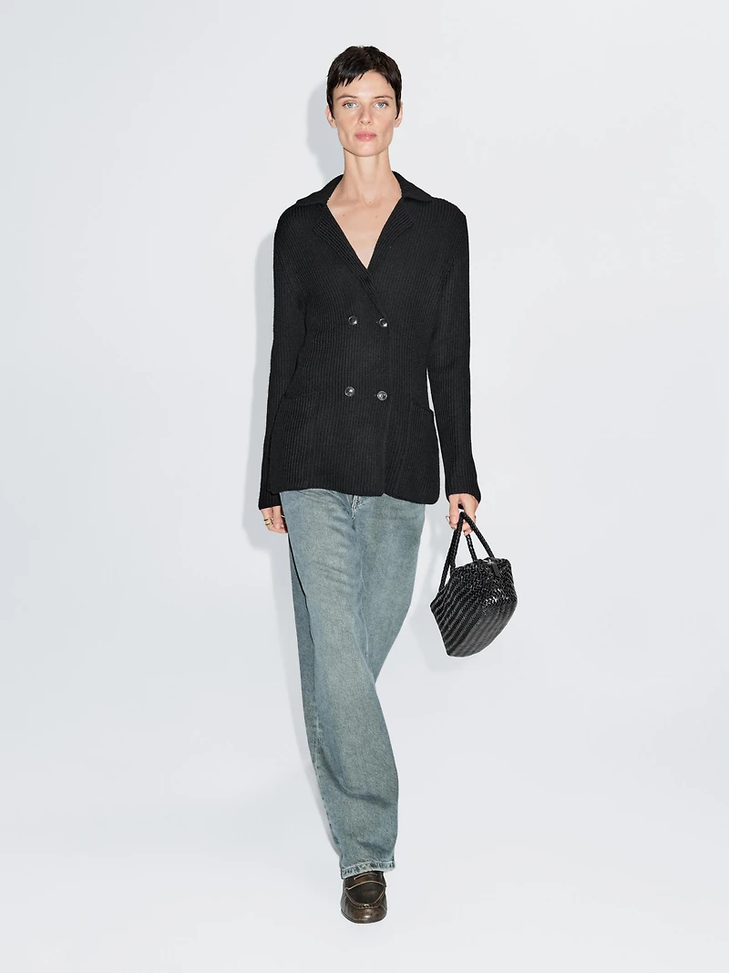Cardigan double boutonnage 100 % laine