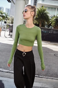 BUCKLED BARREL PANTS