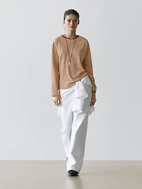 Striped long sleeve cotton T-shirt