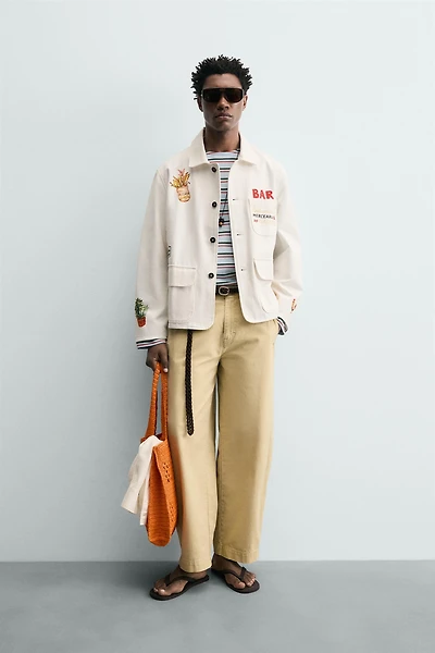 WASHED BALLOON FIT PANTS