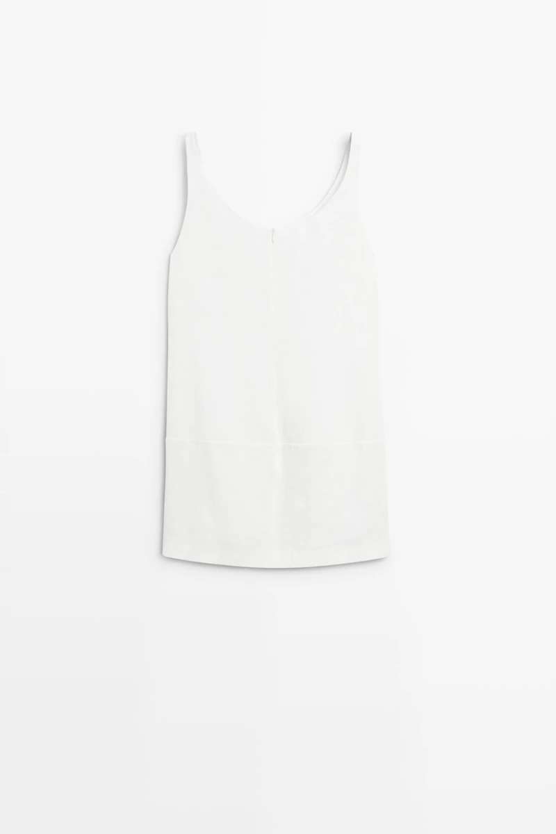 Flowing linen short dress