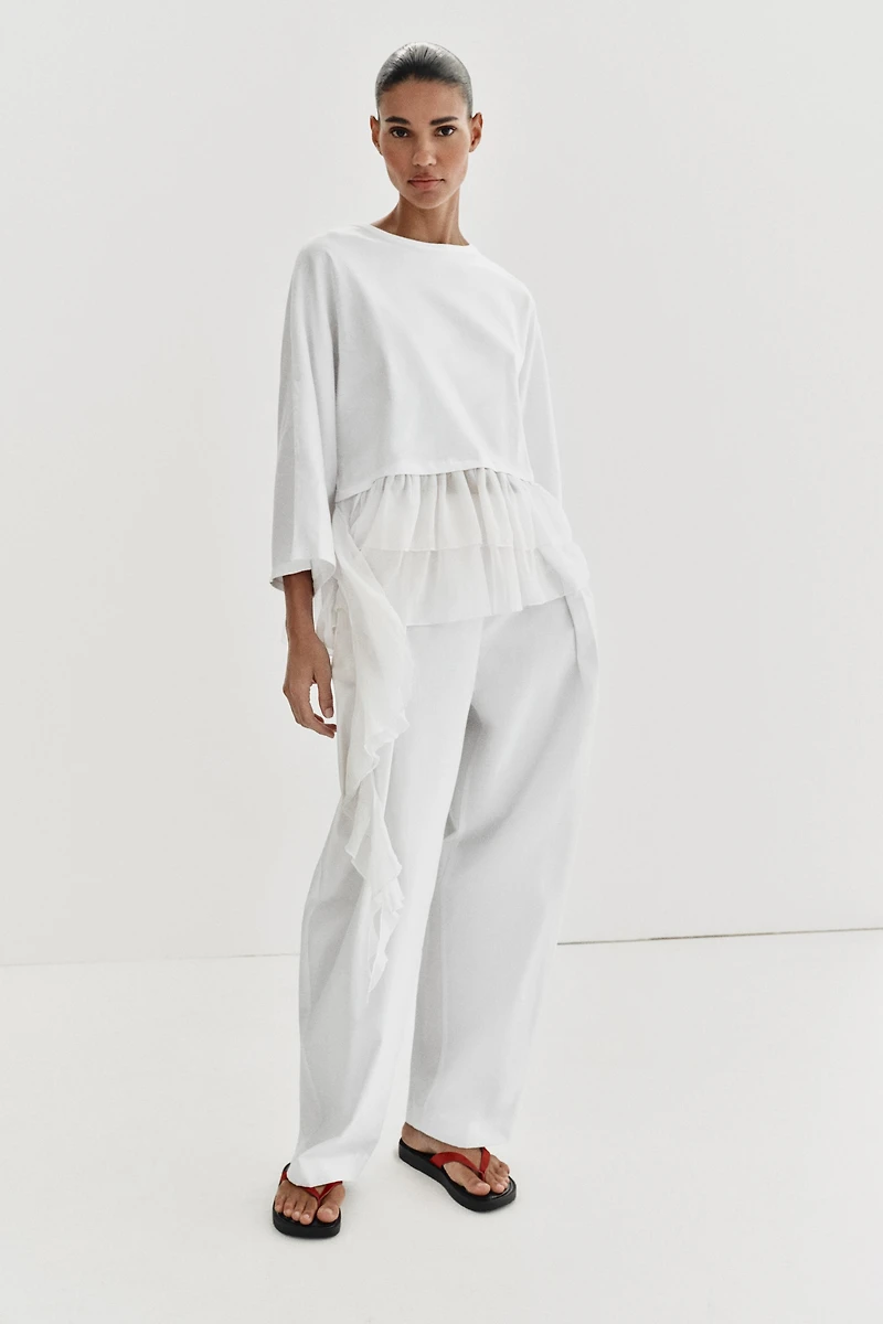 COMBINATION RUFFLE TOP