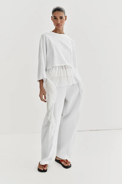 COMBINATION RUFFLE TOP
