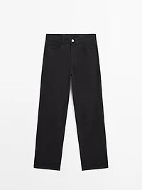 Pantalon straight mid-rise
