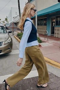 Z1975 WIDE LEG BELTED JEANS