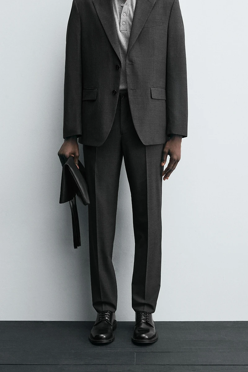 CHECK SUIT PANTS