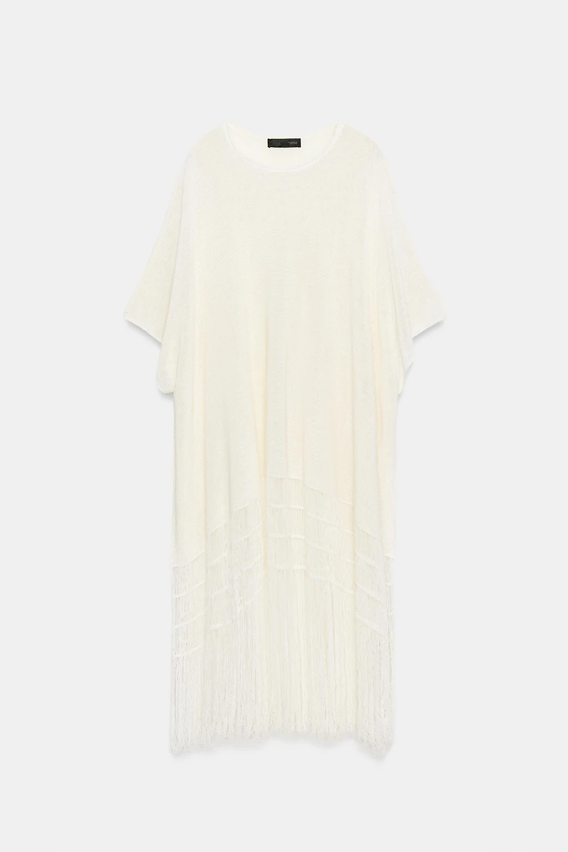 FRINGED KNIT TUNIC