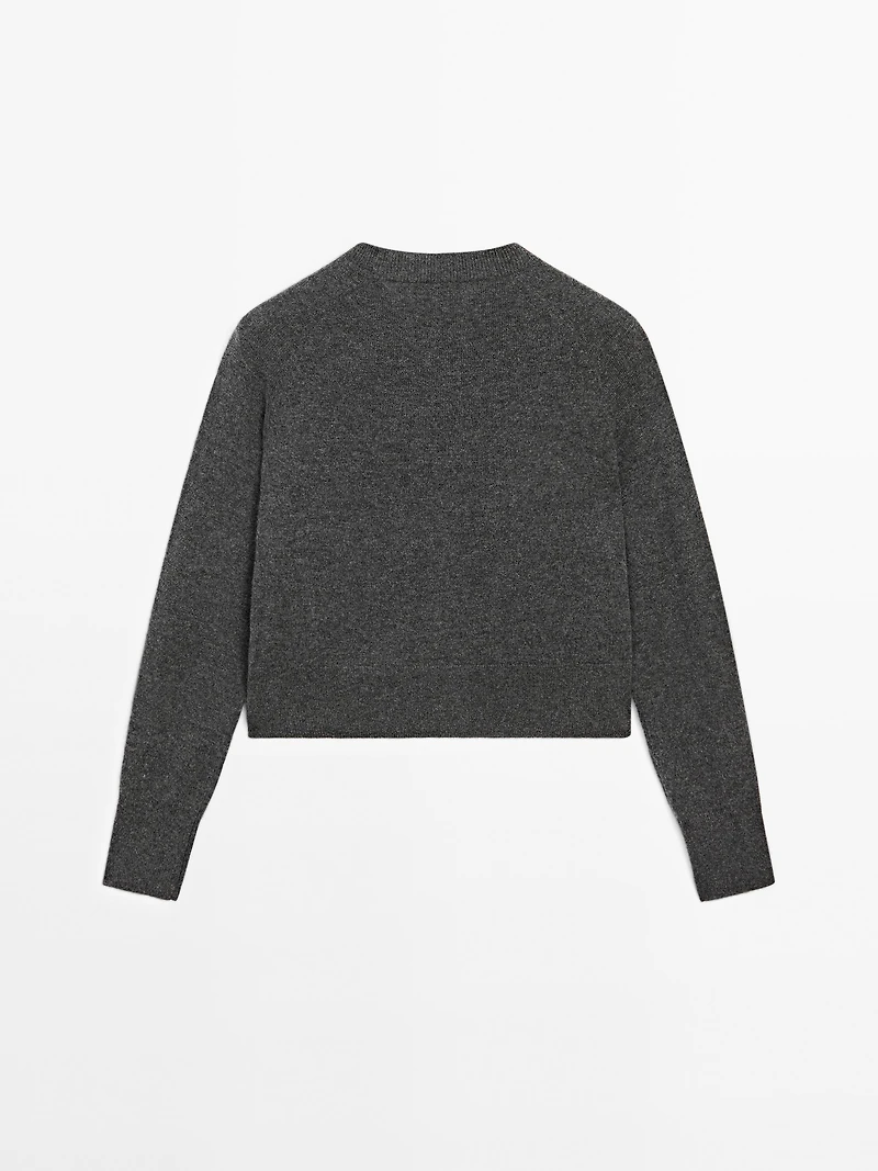 100% cashmere long sleeve cardigan
