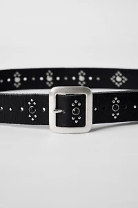 LEATHER BELT WITH STUDS AND WASHERS KATE MOSS X ZARA