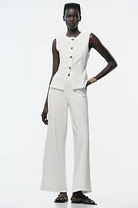 TOP GILET SERGÉ BOUTONS