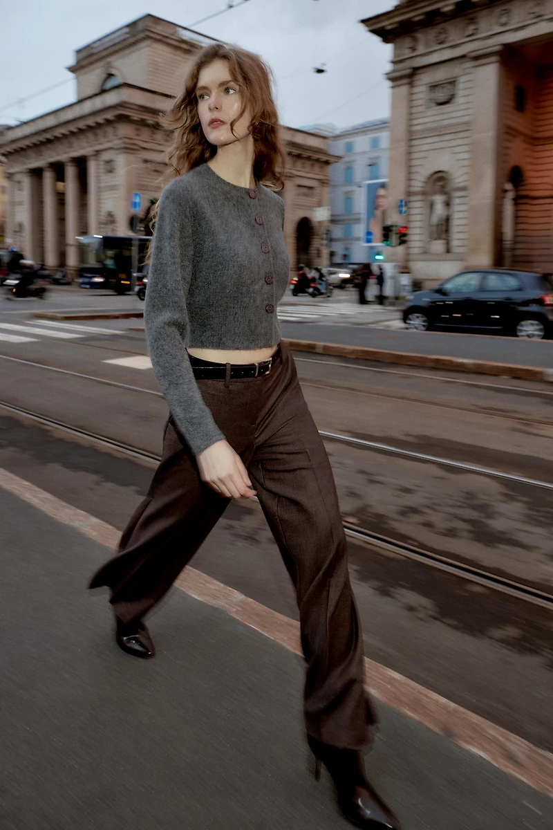 BELTED STRAIGHT LEG PANTS