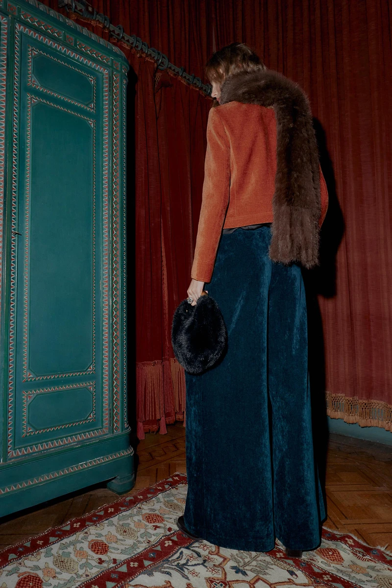 PANTALON LARGE EN VELOURS