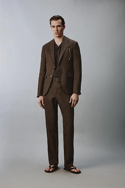 100% LINEN SUIT JACKET