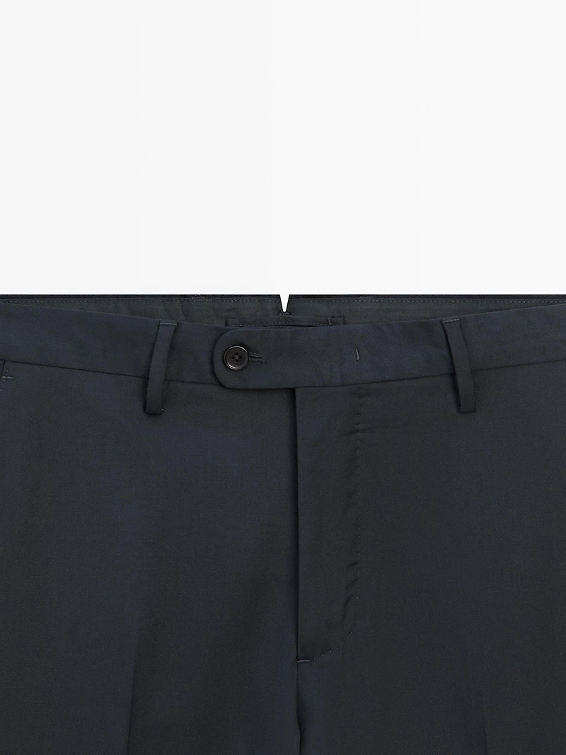Pantalon de costume en laine froide