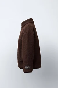 FAUX SHEARLING JACKET WITH WELT POCKETS