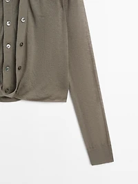 100% wool multi-way knit cardigan - STUDIO