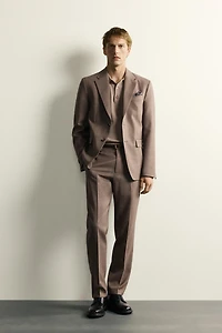 WOOL TEXTURED SUIT BLAZER