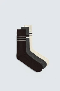 THREE-PACK OF STRIPED SOCKS